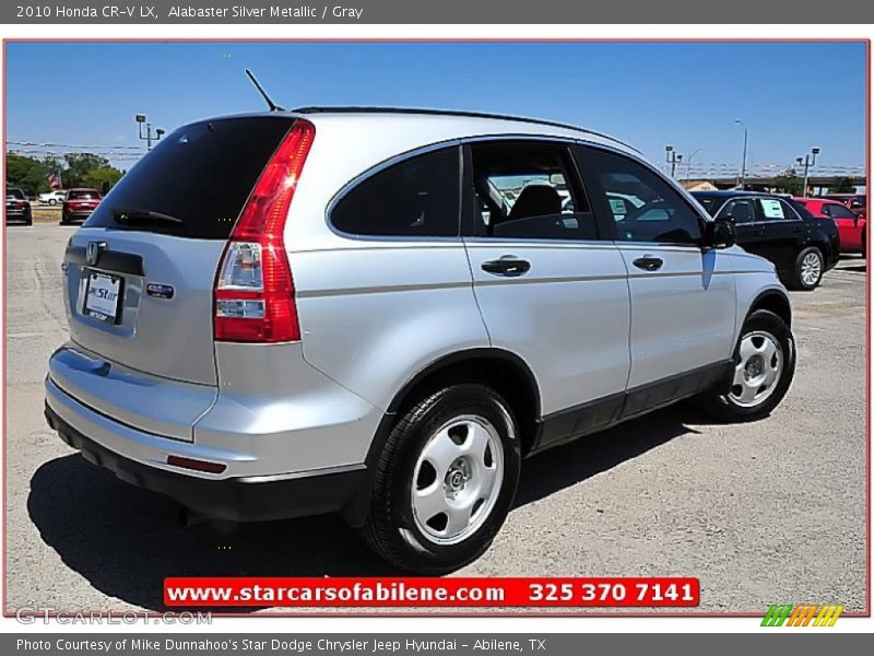Alabaster Silver Metallic / Gray 2010 Honda CR-V LX