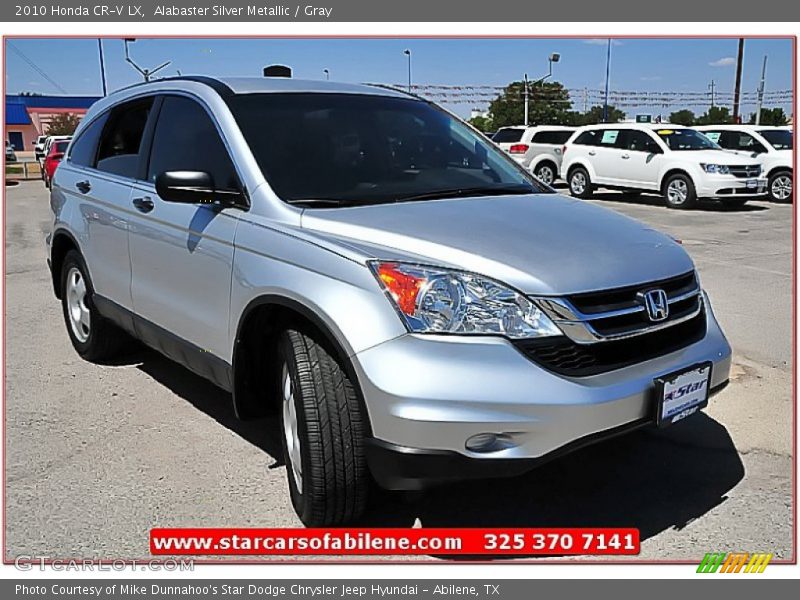 Alabaster Silver Metallic / Gray 2010 Honda CR-V LX