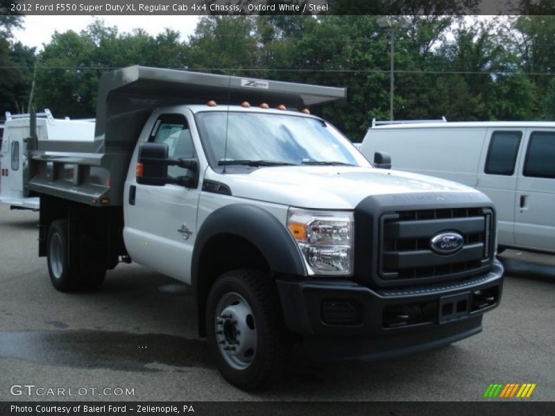 Oxford White / Steel 2012 Ford F550 Super Duty XL Regular Cab 4x4 Chassis