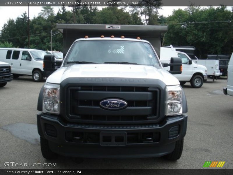 Oxford White / Steel 2012 Ford F550 Super Duty XL Regular Cab 4x4 Chassis