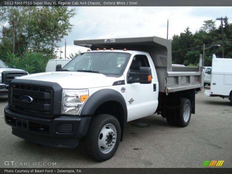 Oxford White / Steel 2012 Ford F550 Super Duty XL Regular Cab 4x4 Chassis