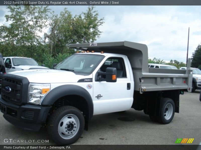 Oxford White / Steel 2012 Ford F550 Super Duty XL Regular Cab 4x4 Chassis