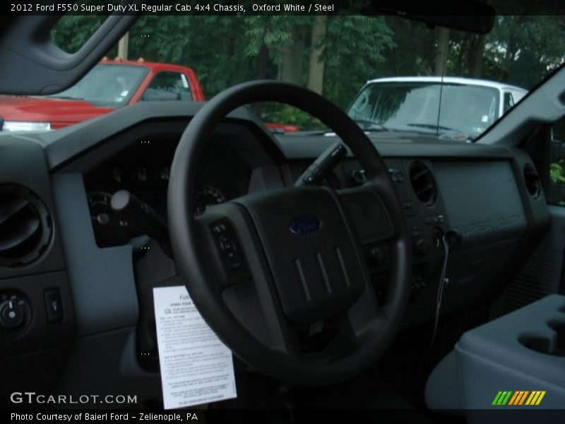 Oxford White / Steel 2012 Ford F550 Super Duty XL Regular Cab 4x4 Chassis