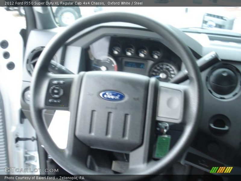 Oxford White / Steel 2012 Ford F550 Super Duty XL Regular Cab 4x4 Chassis