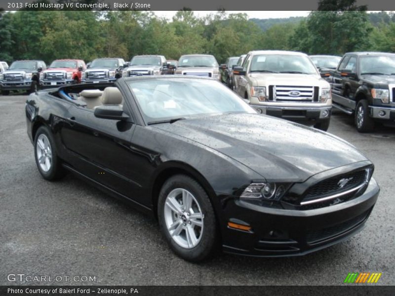 Front 3/4 View of 2013 Mustang V6 Convertible