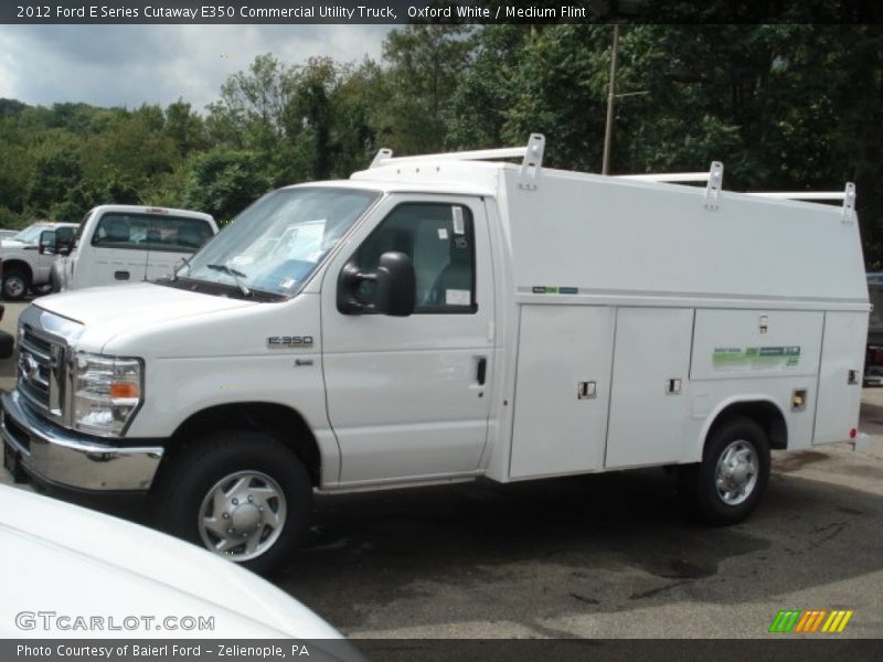 Oxford White / Medium Flint 2012 Ford E Series Cutaway E350 Commercial Utility Truck