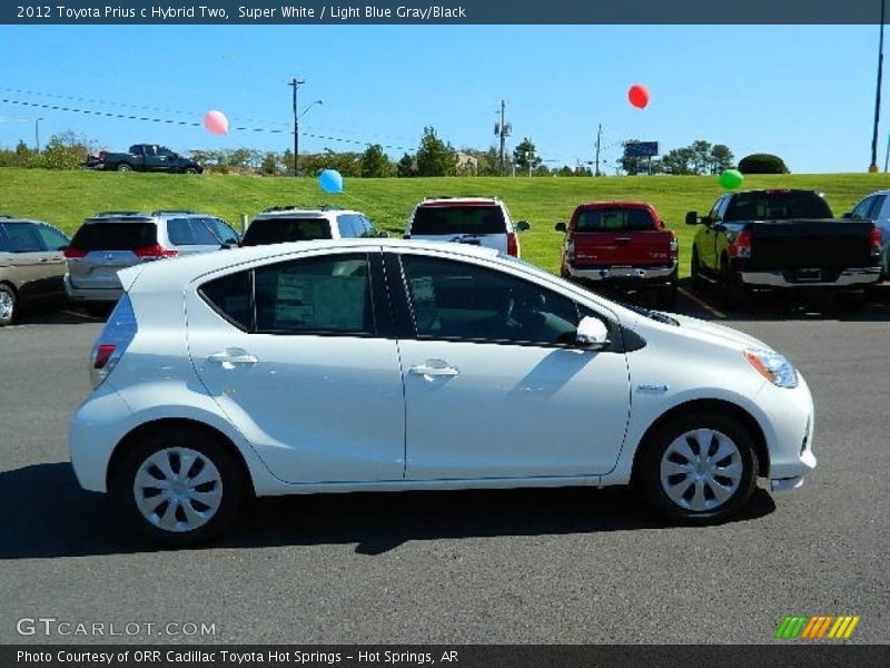 Super White / Light Blue Gray/Black 2012 Toyota Prius c Hybrid Two