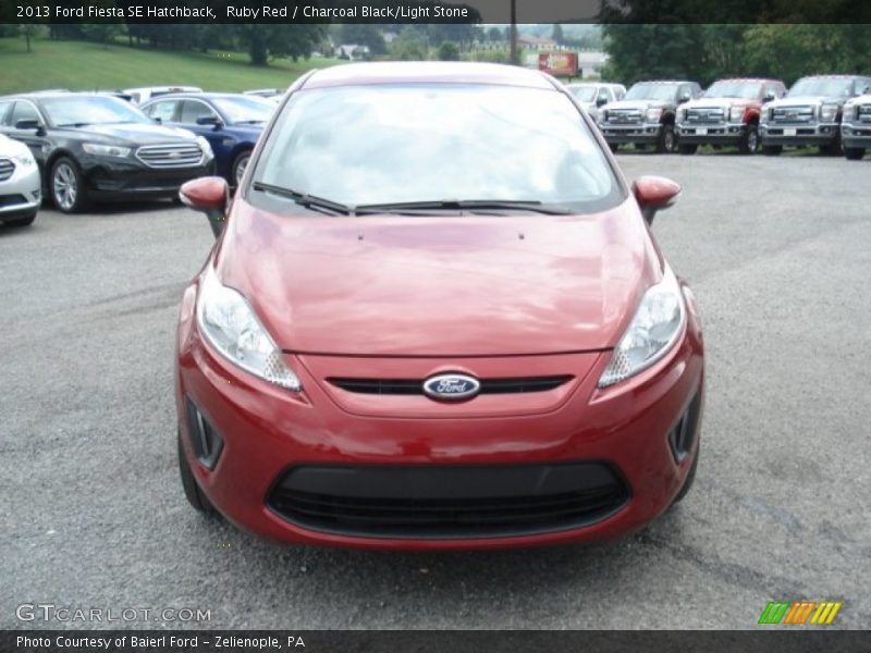 Ruby Red / Charcoal Black/Light Stone 2013 Ford Fiesta SE Hatchback