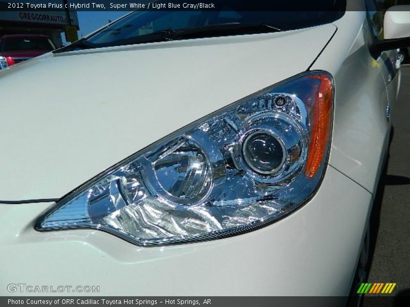 Super White / Light Blue Gray/Black 2012 Toyota Prius c Hybrid Two