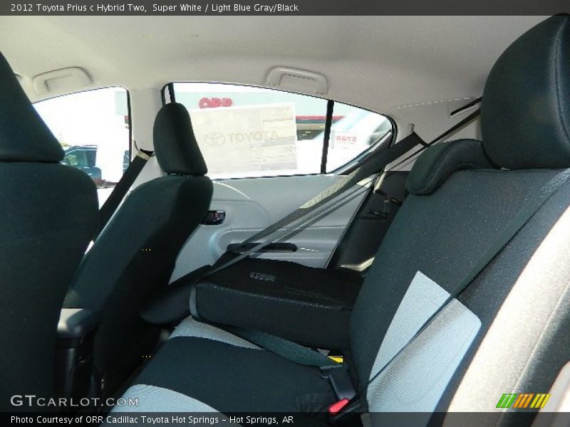 Super White / Light Blue Gray/Black 2012 Toyota Prius c Hybrid Two