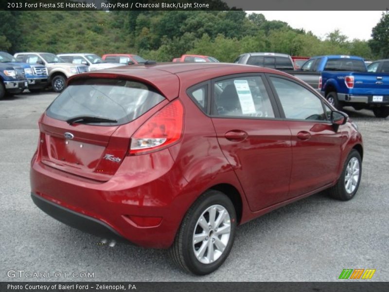 Ruby Red / Charcoal Black/Light Stone 2013 Ford Fiesta SE Hatchback
