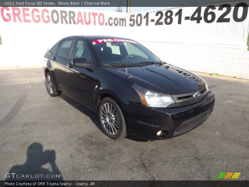 Ebony Black / Charcoal Black 2011 Ford Focus SES Sedan