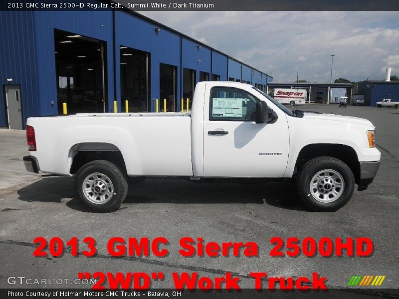Summit White / Dark Titanium 2013 GMC Sierra 2500HD Regular Cab