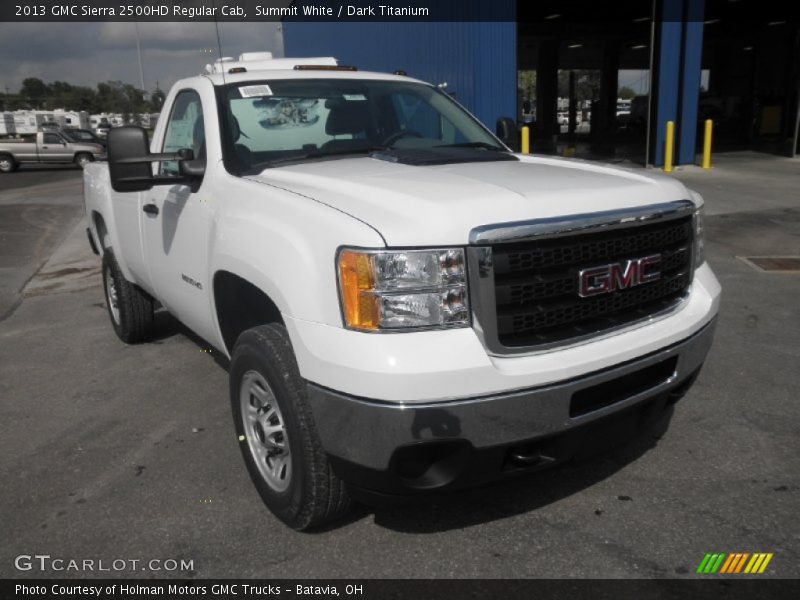 Summit White / Dark Titanium 2013 GMC Sierra 2500HD Regular Cab