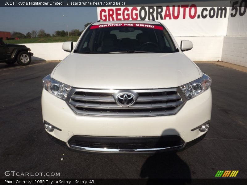 Blizzard White Pearl / Sand Beige 2011 Toyota Highlander Limited