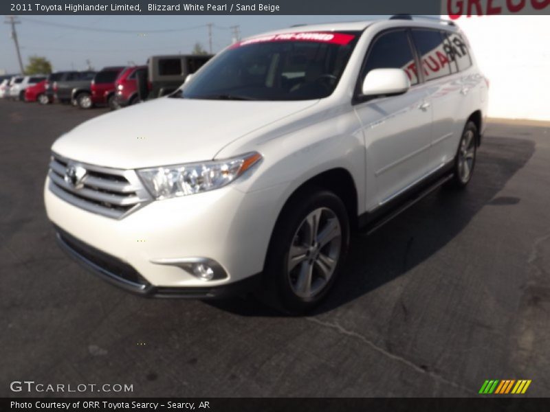 Blizzard White Pearl / Sand Beige 2011 Toyota Highlander Limited
