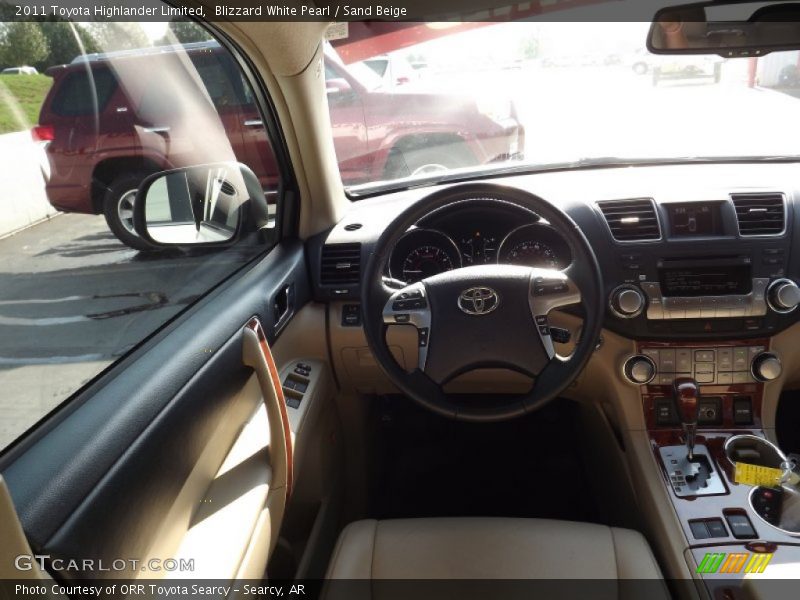 Blizzard White Pearl / Sand Beige 2011 Toyota Highlander Limited