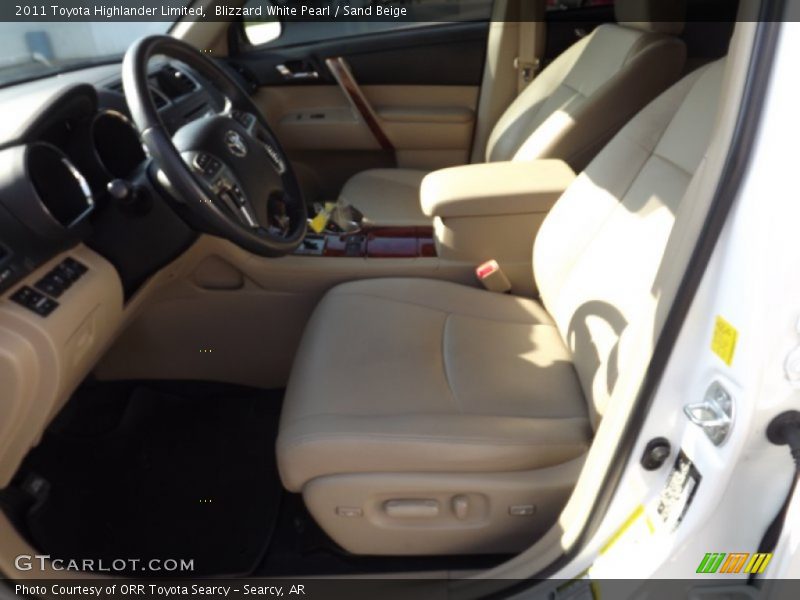 Blizzard White Pearl / Sand Beige 2011 Toyota Highlander Limited