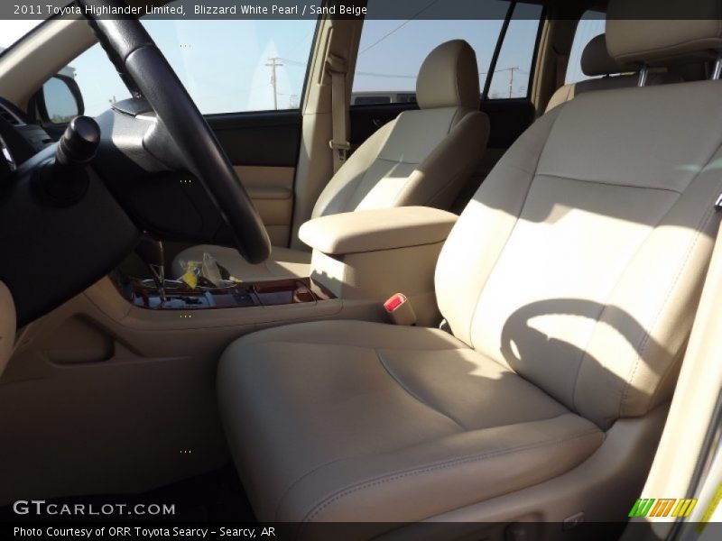 Blizzard White Pearl / Sand Beige 2011 Toyota Highlander Limited