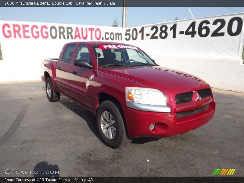 Lava Red Pearl / Slate 2008 Mitsubishi Raider LS Double Cab
