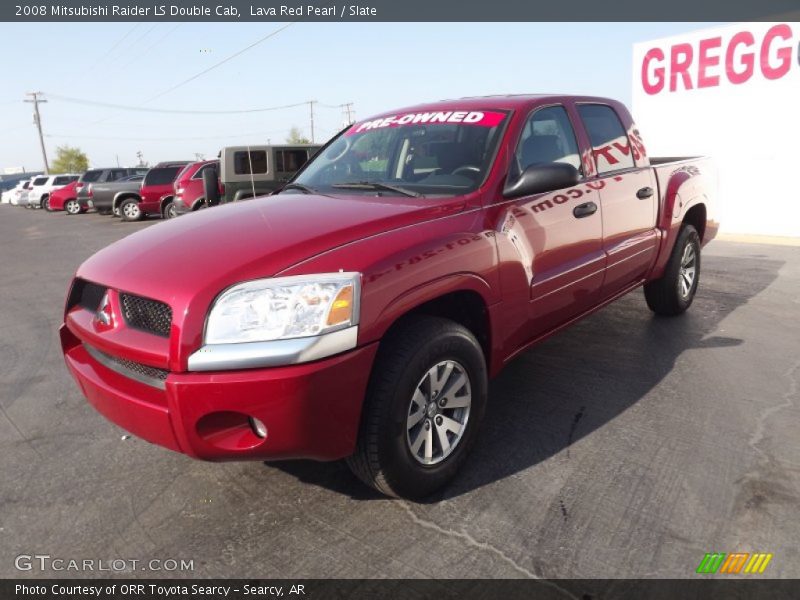Lava Red Pearl / Slate 2008 Mitsubishi Raider LS Double Cab