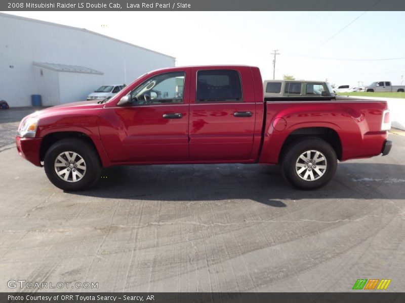 Lava Red Pearl / Slate 2008 Mitsubishi Raider LS Double Cab