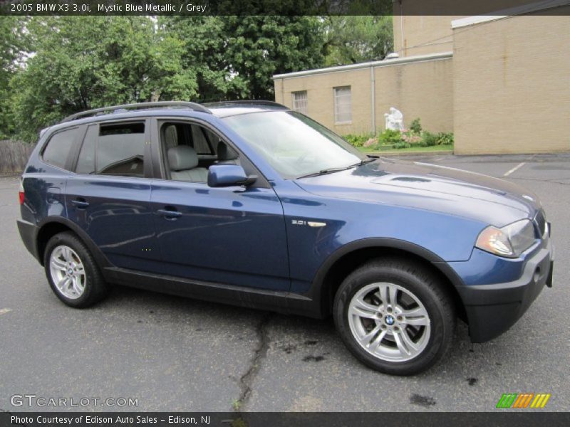 Mystic Blue Metallic / Grey 2005 BMW X3 3.0i