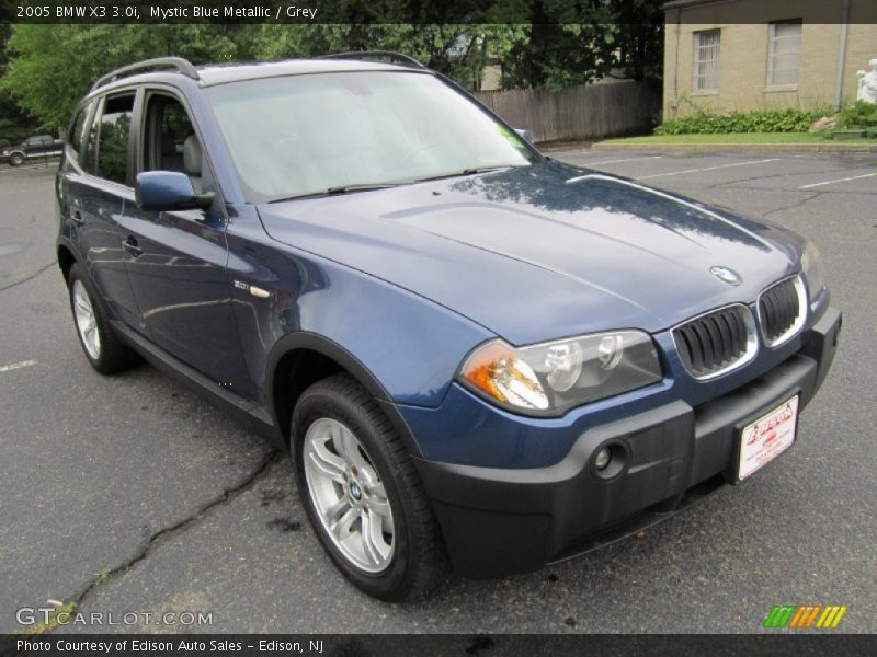 Mystic Blue Metallic / Grey 2005 BMW X3 3.0i