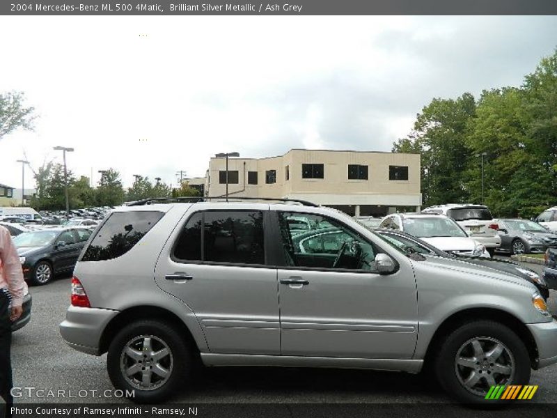 Brilliant Silver Metallic / Ash Grey 2004 Mercedes-Benz ML 500 4Matic