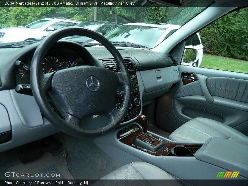 Brilliant Silver Metallic / Ash Grey 2004 Mercedes-Benz ML 500 4Matic