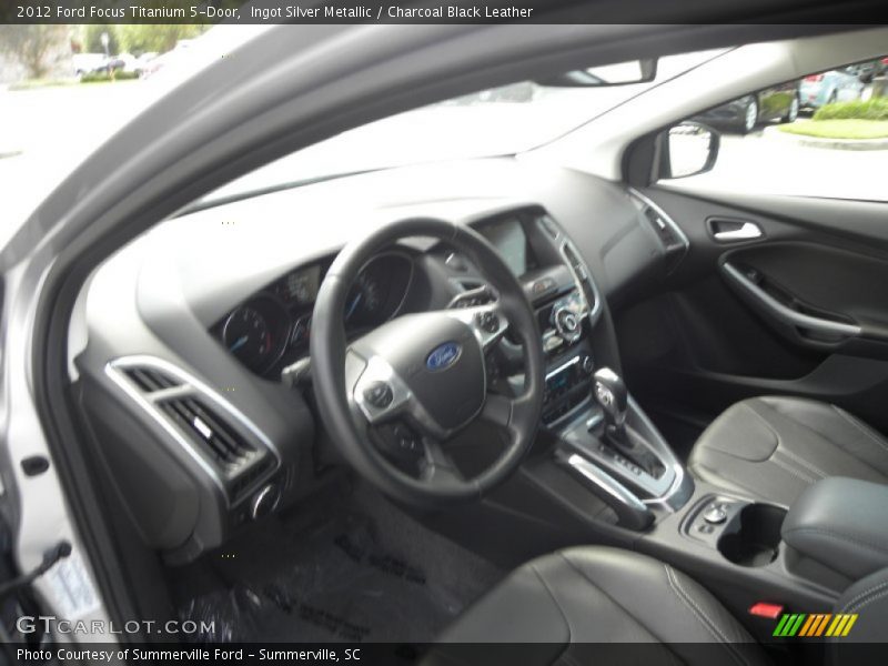 Ingot Silver Metallic / Charcoal Black Leather 2012 Ford Focus Titanium 5-Door