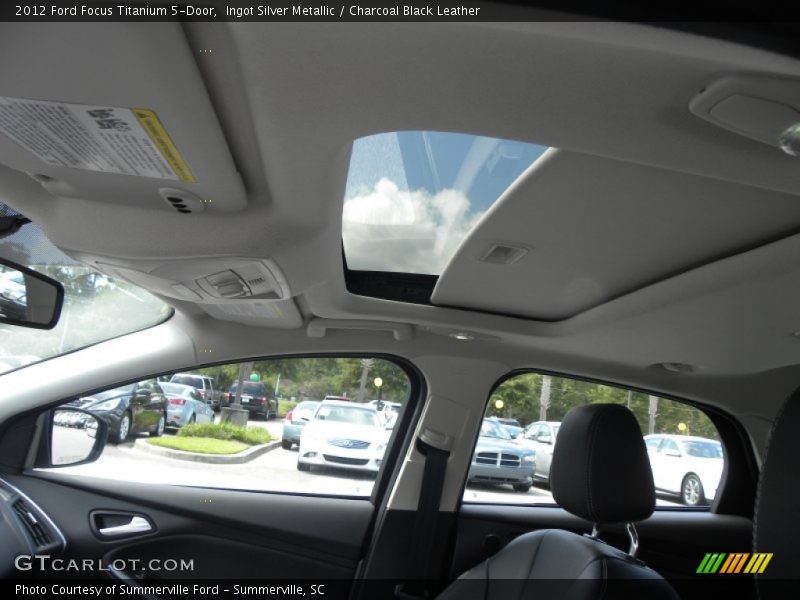 Ingot Silver Metallic / Charcoal Black Leather 2012 Ford Focus Titanium 5-Door