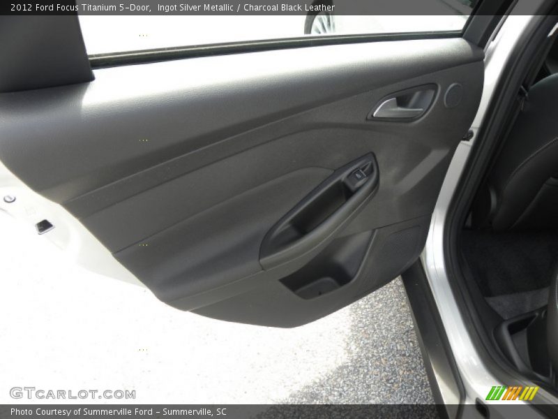 Ingot Silver Metallic / Charcoal Black Leather 2012 Ford Focus Titanium 5-Door