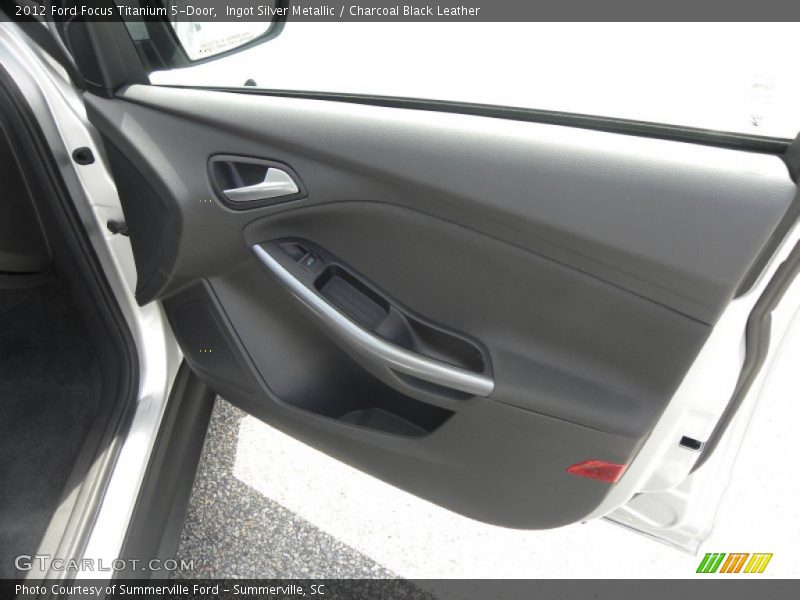 Ingot Silver Metallic / Charcoal Black Leather 2012 Ford Focus Titanium 5-Door