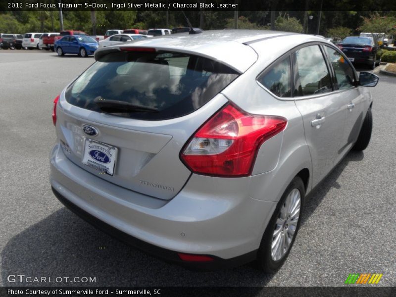 Ingot Silver Metallic / Charcoal Black Leather 2012 Ford Focus Titanium 5-Door