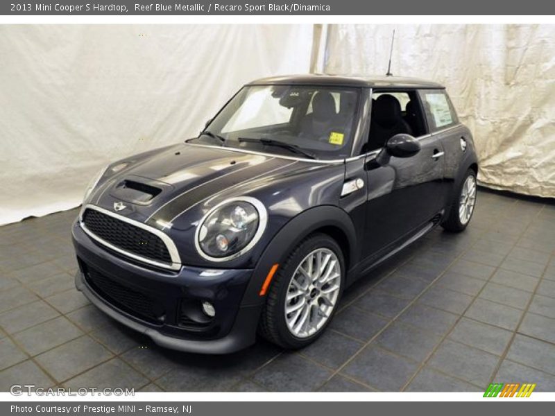 Reef Blue Metallic / Recaro Sport Black/Dinamica 2013 Mini Cooper S Hardtop