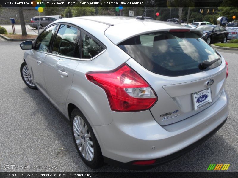 Ingot Silver Metallic / Charcoal Black Leather 2012 Ford Focus Titanium 5-Door
