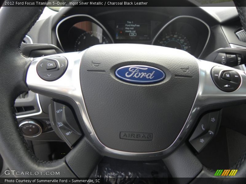 Ingot Silver Metallic / Charcoal Black Leather 2012 Ford Focus Titanium 5-Door