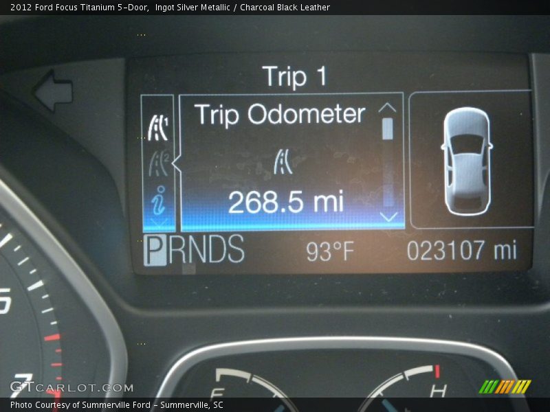 Ingot Silver Metallic / Charcoal Black Leather 2012 Ford Focus Titanium 5-Door