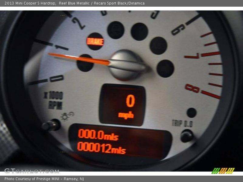 Reef Blue Metallic / Recaro Sport Black/Dinamica 2013 Mini Cooper S Hardtop