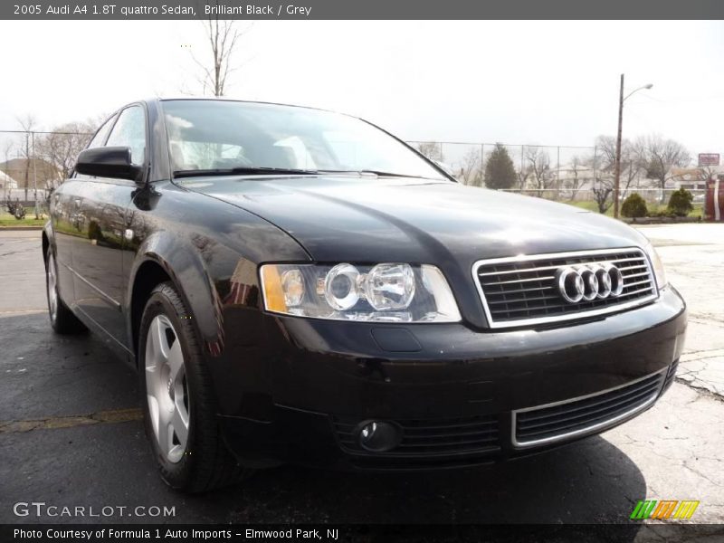 Brilliant Black / Grey 2005 Audi A4 1.8T quattro Sedan