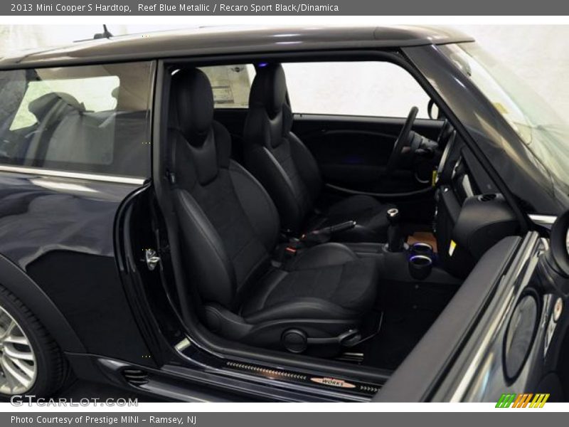 Reef Blue Metallic / Recaro Sport Black/Dinamica 2013 Mini Cooper S Hardtop