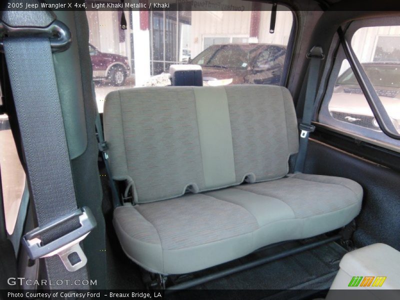 Rear Seat of 2005 Wrangler X 4x4