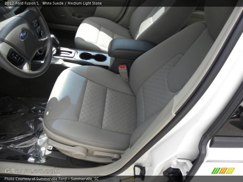 White Suede / Medium Light Stone 2012 Ford Fusion S