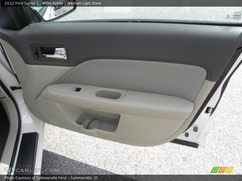 White Suede / Medium Light Stone 2012 Ford Fusion S