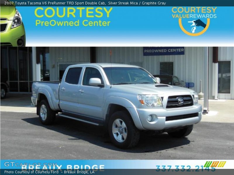 Silver Streak Mica / Graphite Gray 2007 Toyota Tacoma V6 PreRunner TRD Sport Double Cab