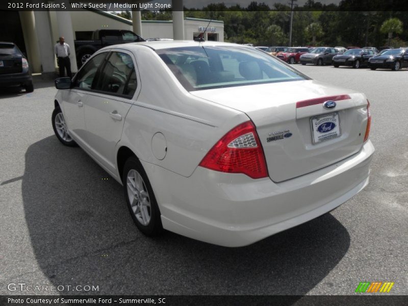 White Suede / Medium Light Stone 2012 Ford Fusion S