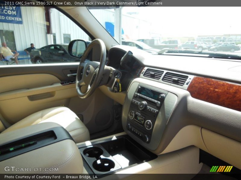 Onyx Black / Very Dark Cashmere/Light Cashmere 2011 GMC Sierra 1500 SLT Crew Cab