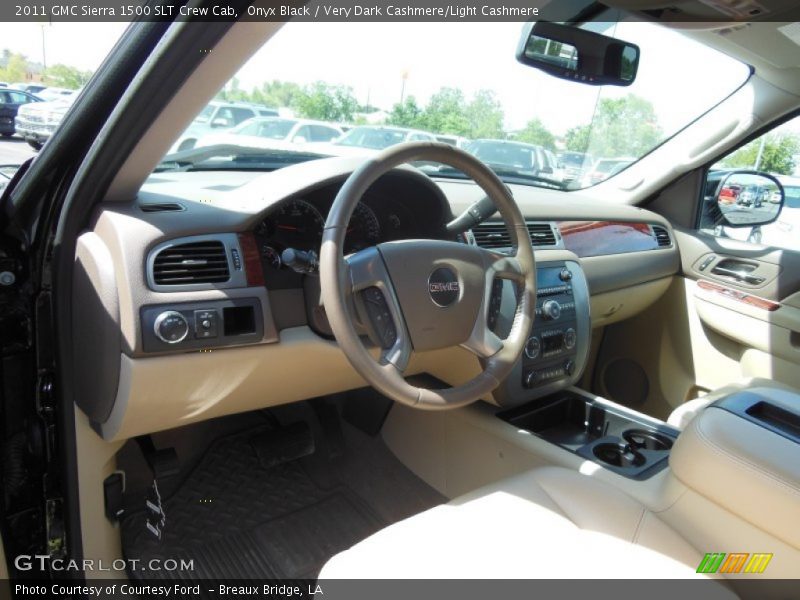 Onyx Black / Very Dark Cashmere/Light Cashmere 2011 GMC Sierra 1500 SLT Crew Cab