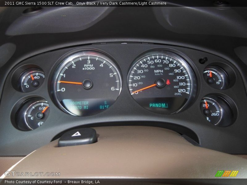 Onyx Black / Very Dark Cashmere/Light Cashmere 2011 GMC Sierra 1500 SLT Crew Cab